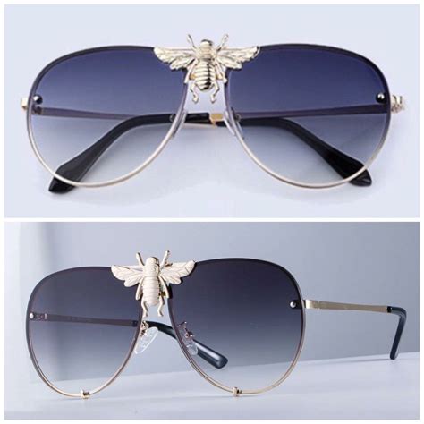 gucci aviators bee|gucci sunglasses bee collection.